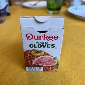 DURKEE whole cloves vintage spice box